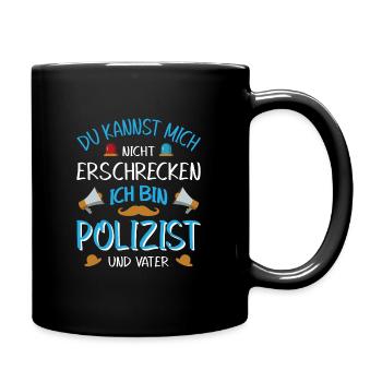 Polizei Polizist Polizisten Polizeibeamter - Tasse einfarbig - Schwarz - Rechts