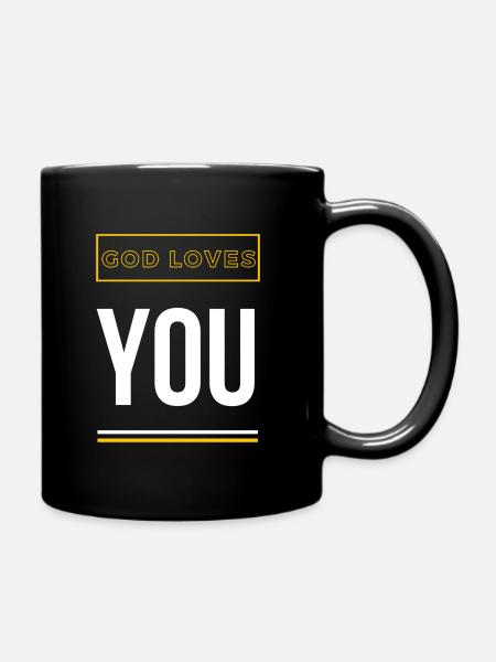 God Loves You - Mug uni - noir