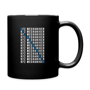Kfz Mechaniker - Tasse einfarbig - Schwarz - Rechts