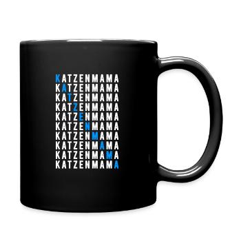 Katzenmama - Tasse einfarbig - Schwarz - Rechts