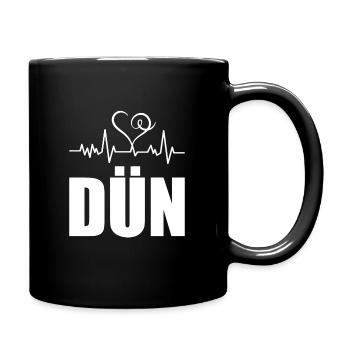 Heartbeat Dün - Tasse einfarbig - Schwarz - Rechts