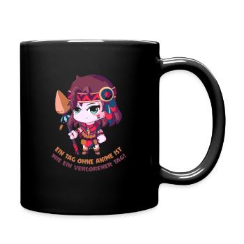 Ein Tag ohne Anime ist wie ein verlorener Tag - Tasse einfarbig - Schwarz - Rechts