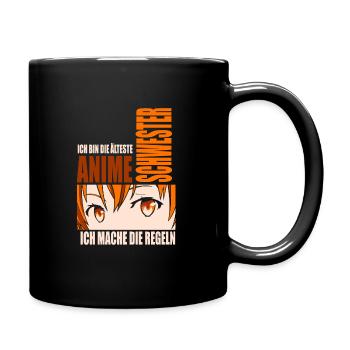 Ich bin die älteste Anime Schwester - Tasse einfarbig - Schwarz - Rechts