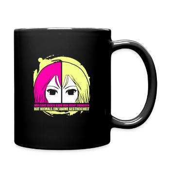 Wer sagt Glück kann man nicht anfassen Anime - Tasse einfarbig - Schwarz - Rechts