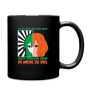 Ich bin froh dass mein Anime nicht sprechen kann - Tasse einfarbig - Schwarz - Rechts