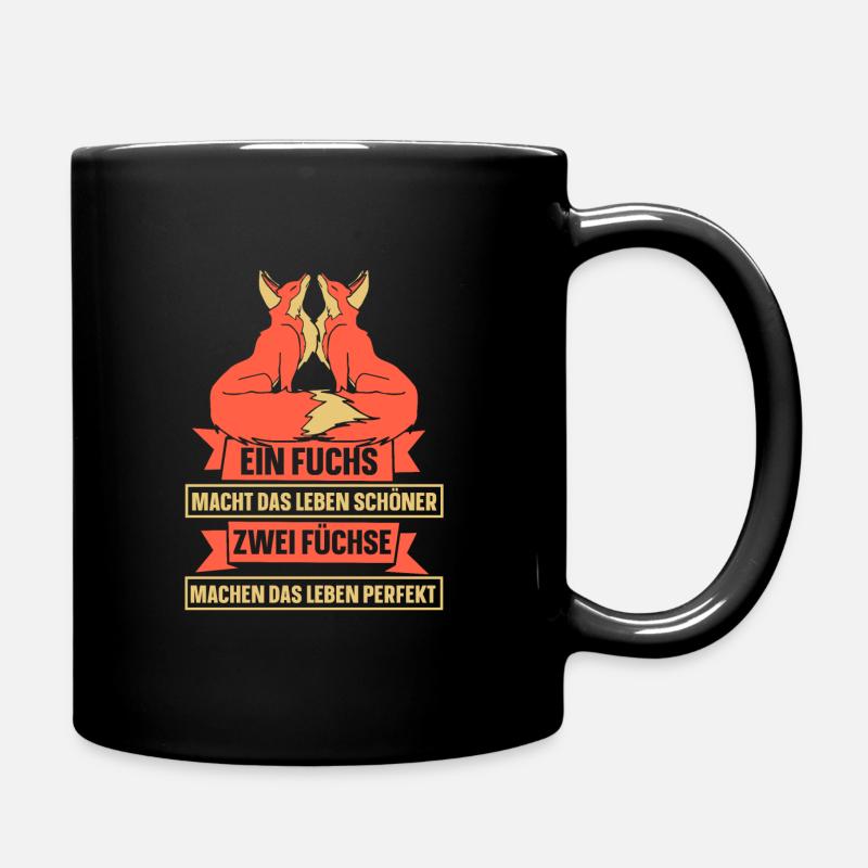 Ein fuchs macht das leben schöner - Tasse einfarbig - Schwarz