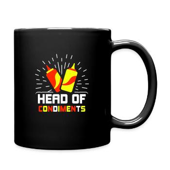 Head of Condiments - Tasse einfarbig - Schwarz - Rechts