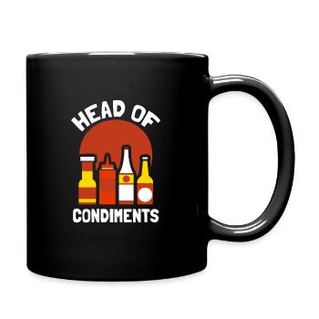Head of Condiments - Tasse einfarbig - Schwarz - Rechts