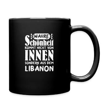 Wahre Schönheit Frau Libanon - Tasse einfarbig - Schwarz - Rechts