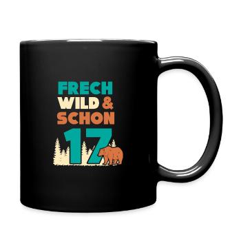17 Jahre Geburtstag Bär - Tasse einfarbig - Schwarz - Rechts