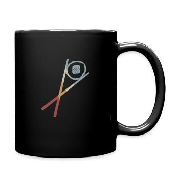 Sushi Baguettes Saké Maki Retro Style Vintage - Mug uni - noir - Droite