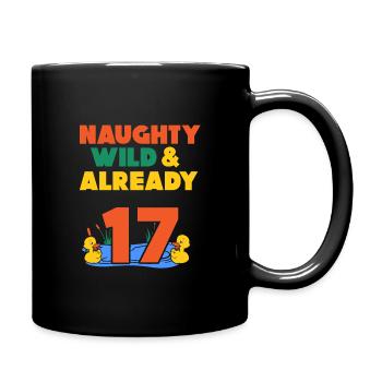 17 Jahre Geburtstag Ente - Tasse einfarbig - Schwarz - Rechts