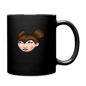 Haariges Mädchen - haariges Mädchen - Tasse einfarbig - Schwarz - Rechts