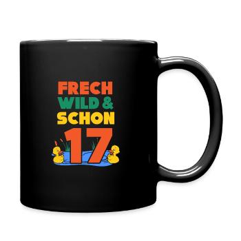 17 Jahre Geburtstag Ente - Tasse einfarbig - Schwarz - Rechts