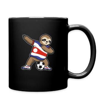 Fußballfan Faultier Fußball Costa Rica - Tasse einfarbig - Schwarz - Rechts