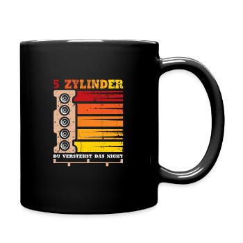 5 Zylinder du verstehst das nicht Tuner Tuning - Tasse einfarbig - Schwarz - Rechts