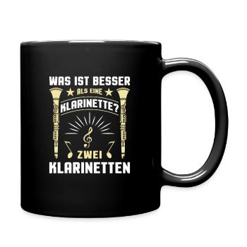 Klarinette Klarinettenspieler Klarinettist - Tasse einfarbig - Schwarz - Rechts