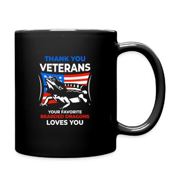 Thank you Veterans Bearded Dragons - Tasse einfarbig - Schwarz - Rechts