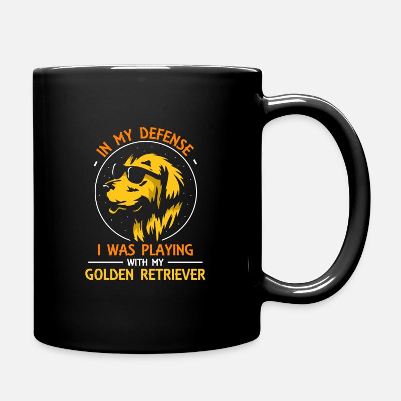 Golden Retriever - Tasse einfarbig - Schwarz