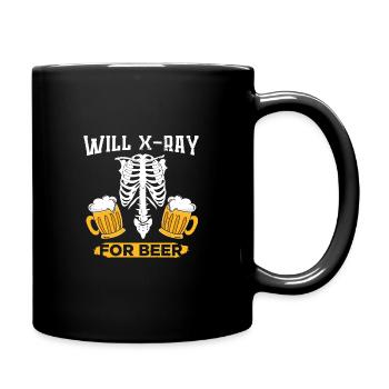 Will x-ray for beer - Tasse einfarbig - Schwarz - Rechts