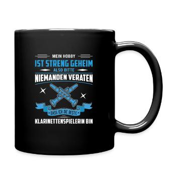 Klarinette Klarinettenspieler Klarinettist - Tasse einfarbig - Schwarz - Rechts