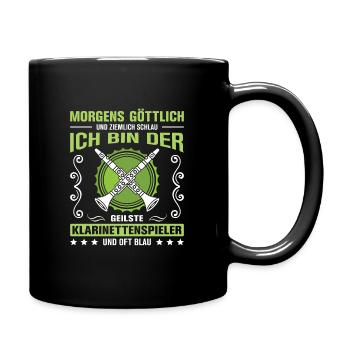 Klarinette Klarinettenspieler Klarinettist - Tasse einfarbig - Schwarz - Rechts
