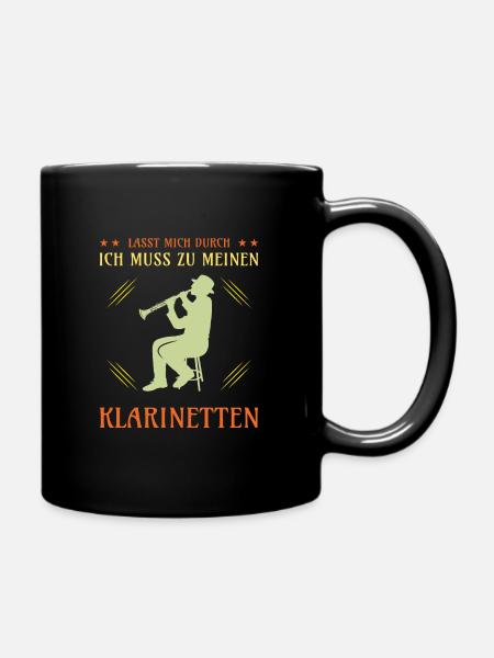 Klarinette Klarinettenspieler Klarinettist - Tasse einfarbig - Schwarz