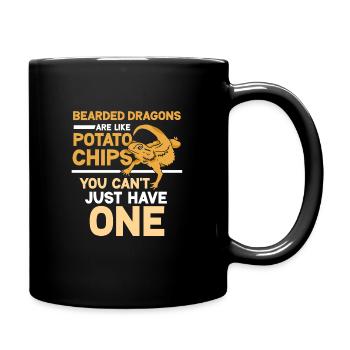 Bearded Dragons are like potato chips - Tasse einfarbig - Schwarz - Rechts