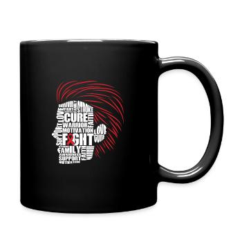 Men Head - Tasse einfarbig - Schwarz - Rechts