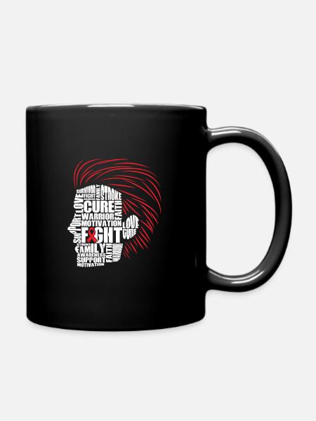 Men Head - Tasse einfarbig - Schwarz