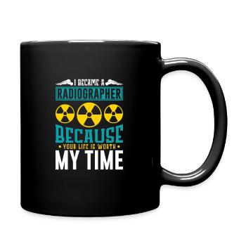 I became a radiographer - Tasse einfarbig - Schwarz - Rechts