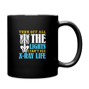 Turn off all the lights I can't see x-ray life - Tasse einfarbig - Schwarz - Rechts