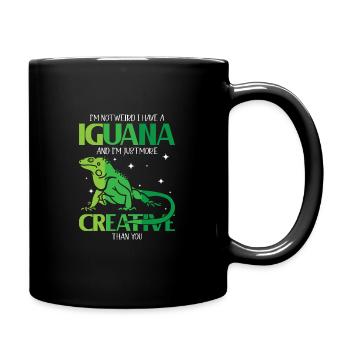 talk about Iguanas - Tasse einfarbig - Schwarz - Rechts