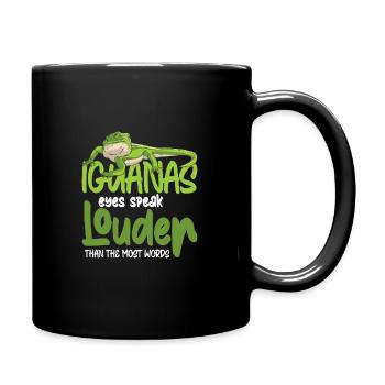 I'm not weird I have a Iguana - Tasse einfarbig - Schwarz - Rechts