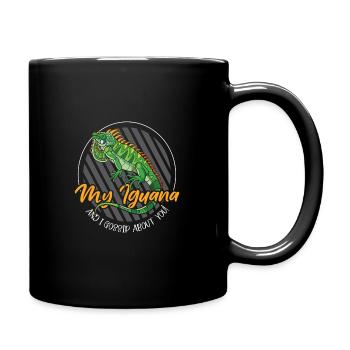 I would never hurt an Iguana - Tasse einfarbig - Schwarz - Rechts