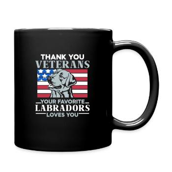 Thank you Veterans Labradors - Tasse einfarbig - Schwarz - Rechts