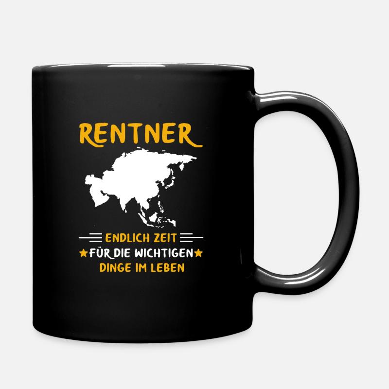 Rentner Rente Rentenbeginn Asien - Tasse einfarbig - Schwarz