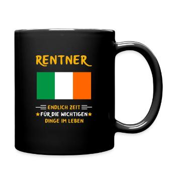 Rentner Rente Rentenbeginn Irland - Tasse einfarbig - Schwarz - Rechts