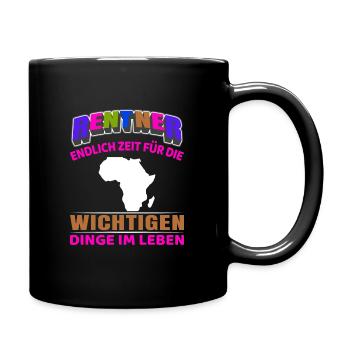 Rentner Rente Rentenbeginn Afrika - Tasse einfarbig - Schwarz - Rechts