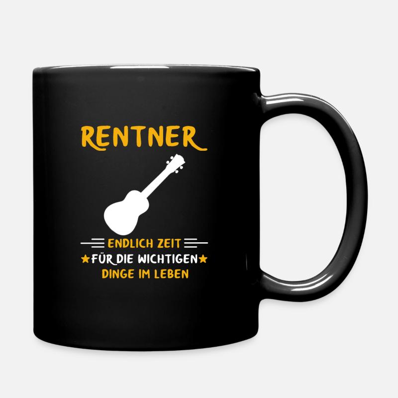 Rentner Rente Rentenbeginn Ukulele - Tasse einfarbig - Schwarz