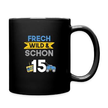 15 Jahre Geburtstag Junge Mädchen Spielzeug Auto - Tasse einfarbig - Schwarz - Rechts
