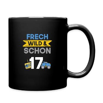 17 Jahre Geburtstag Spielzeug Auto - Tasse einfarbig - Schwarz - Rechts