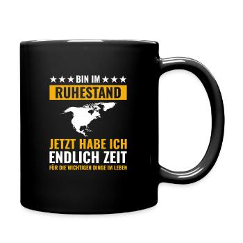 Rentner Rente Rentenbeginn Nordamerika USA - Tasse einfarbig - Schwarz - Rechts