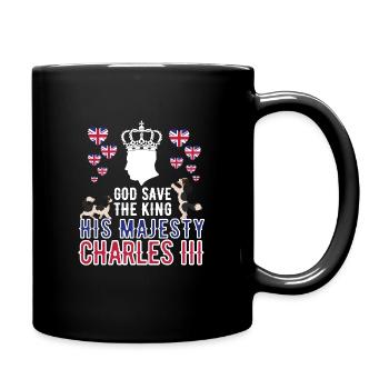 Couronnement du roi britannique Charles Angleterre Drapeau - Mug uni - noir - Droite