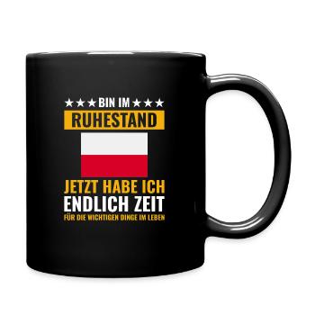 Rentner Rente Rentenbeginn Polen - Tasse einfarbig - Schwarz - Rechts