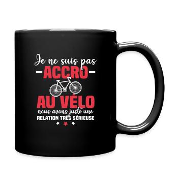 Je ne suis pas accro au vélo - Mug uni - noir - Droite