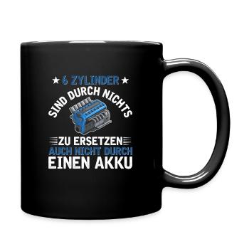 6 Zylinder Tuner Tuning V6 - Tasse einfarbig - Schwarz - Rechts