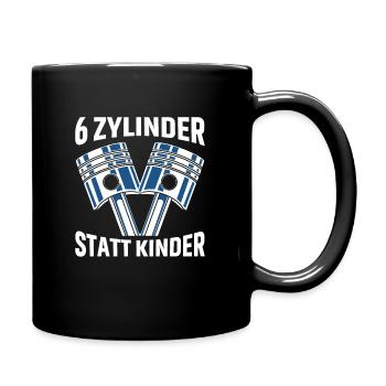 6 Zylinder Tuner Tuning V6 - Tasse einfarbig - Schwarz - Rechts