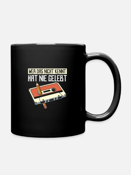 Wer das nicht kennt hat nie gelebt 90s - Tasse einfarbig - Schwarz