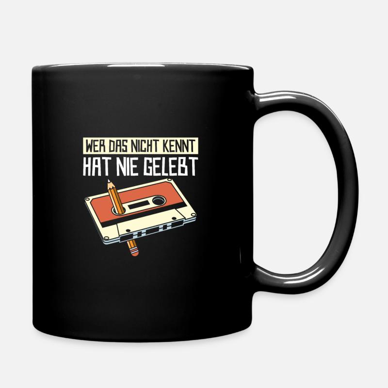 Wer das nicht kennt hat nie gelebt 90s - Tasse einfarbig - Schwarz